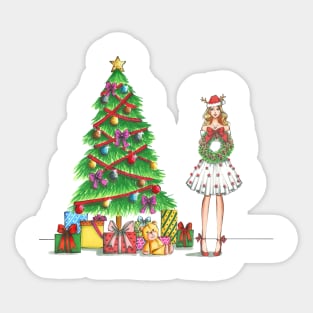 Christmas Illustration 1 Sticker